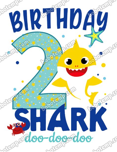 Custom Baby Shark 2nd Birthday Shirt For Kid Custompartyshirts Studio