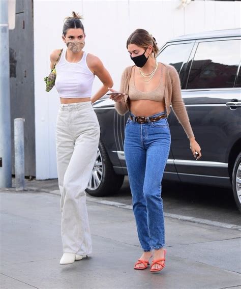 Kendall Jenner And Hailey Baldwin In See Through Tops 21 Photos