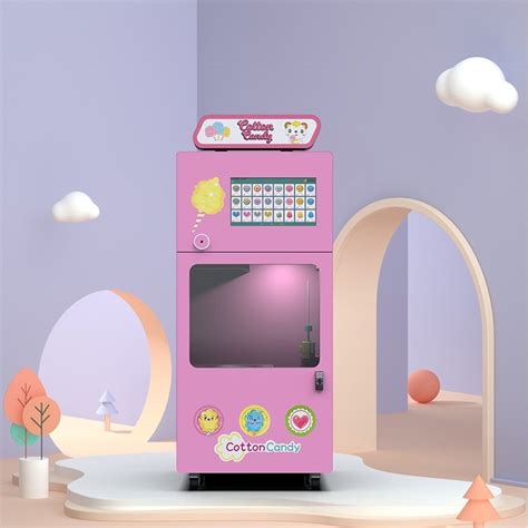 Quality Automatic Cotton Candy Vending Machine And Robot Cotton Candy