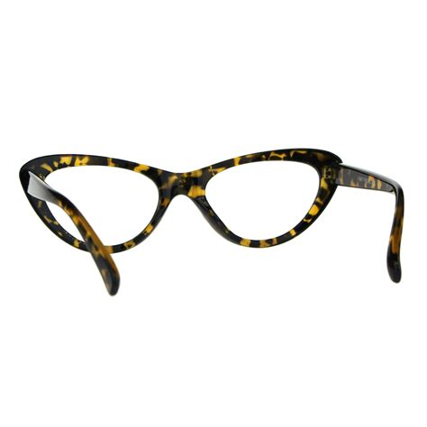 Womens Classic Vintage Goth Narrow Cat Eye Plastic Eyeglasses Ebay