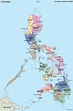 philippines political map. Eps Illustrator Map | Vector World Maps