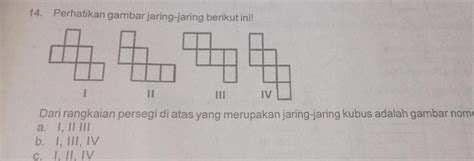 Matematika Sekolah Dasar 14 Perhatikan Gambar Jaring Jaring Berikut