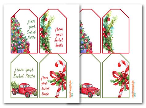 Free Printable Secret Santa T Tags I Should Be Mopping The Floor