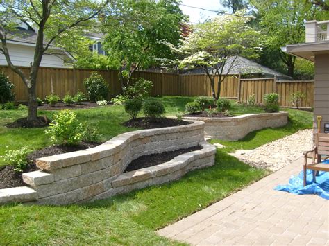 Tiered Retaining Wall Landscaping Retaining Walls Backyard Tiered