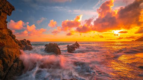 1920x1080 Ocean Sunset 8k Laptop Full Hd 1080p Hd 4k Wallpapersimages