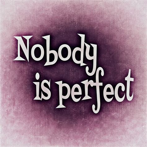 Nobody Is Perfect Saying · Free Image On Pixabay