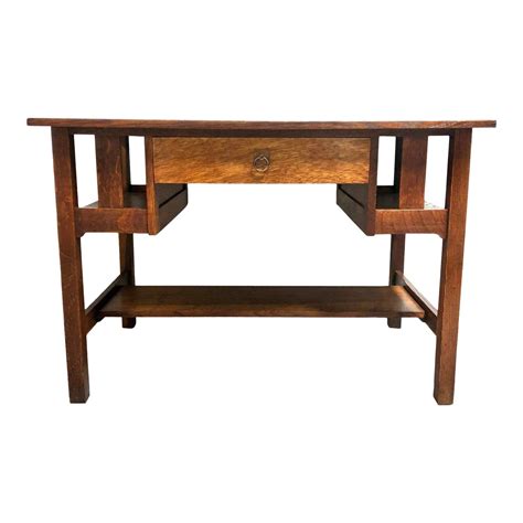 Arts And Crafts Quarter Sawn Oak Desk By Stickley Brothers Chairish Oak