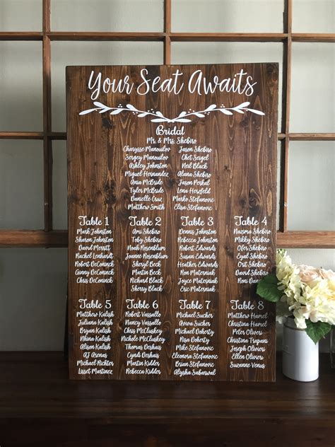 Wedding Seating Chart Wood