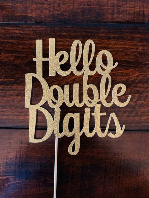 Hello Double Digits Cake Topper Th Birthday Cake Topper Double