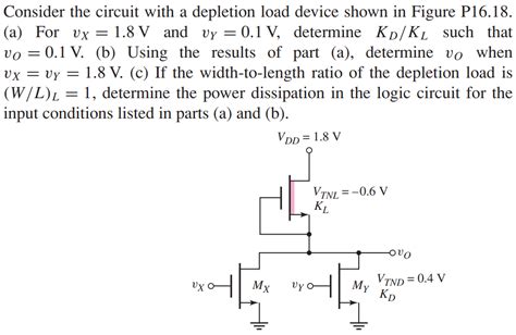 Consider The Circuit With A Depletion Load Device Shown In Figure P16