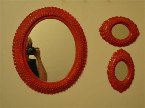 Bright Red Mirrors By Rachelallinder On Etsy Red Mirror Mirror Handmade