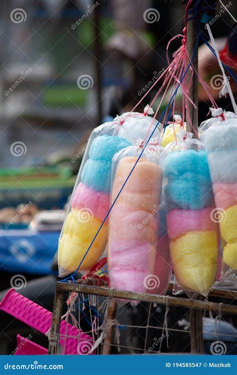 Carnival Cotton Candy Stock Image Image Of Blue Fluffy 194585547