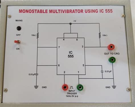 Monostable Multivibrator Using Ic 555 For Laboratory Id 20055774955