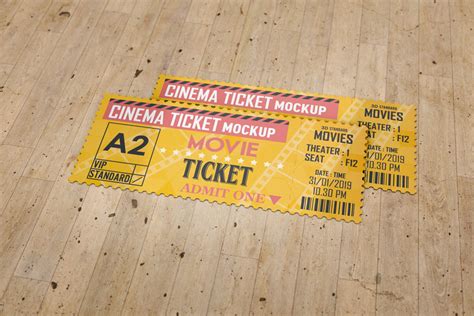 cinema ticket mockup wwwidesignstudionet