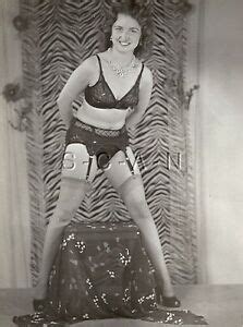 Original Vintage 1940s 60s Semi Nude RP Bra Garter Panties
