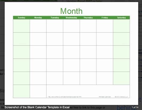 Blank Excel Calender That Starts On Monday Calendar Template Printable