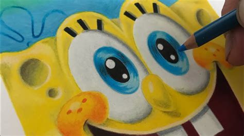 How To Draw Spongebob Squarepants With Colored Pencils Evanartsy