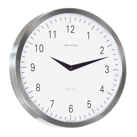 Hermle 30466 000870 Stainless Steel Wall Clock Clocks And Chimes