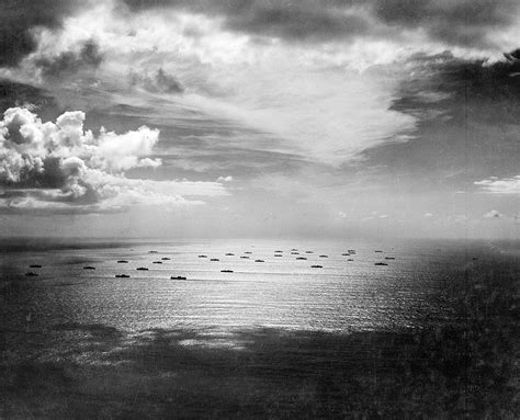 Allied Convoy Crossing The Atlantic During World War Ii Image Free