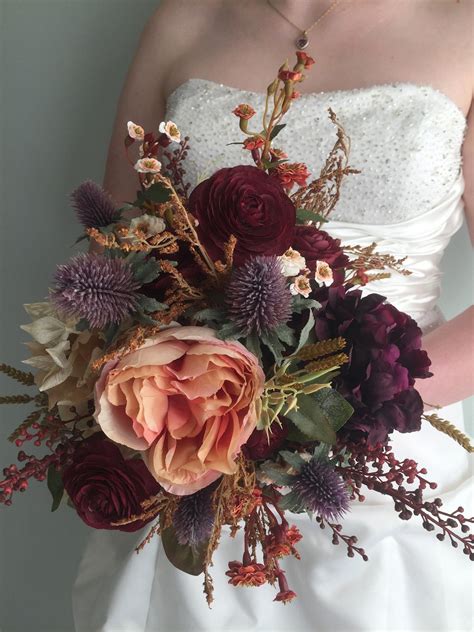 fall wedding bouquet silk wedding bouquet rustic bridal etsy rustic bridal bouquets wedding