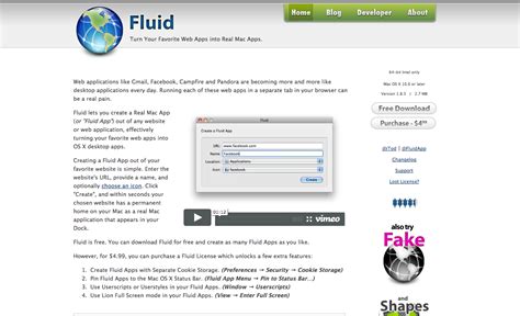 You enter the url, click ok, and the app is ready for you to use. Fluid - Turn Your Favorite Web Apps into Real Mac Apps ...