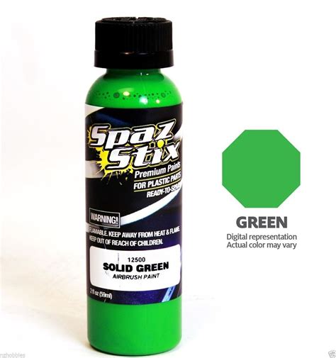 Solid Green Airbrush Paint 2oz Szx12500 Spaz Stix Paint