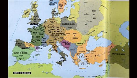Europa En El Año 1000 Foto Agencias Europe Map World Map Diagram