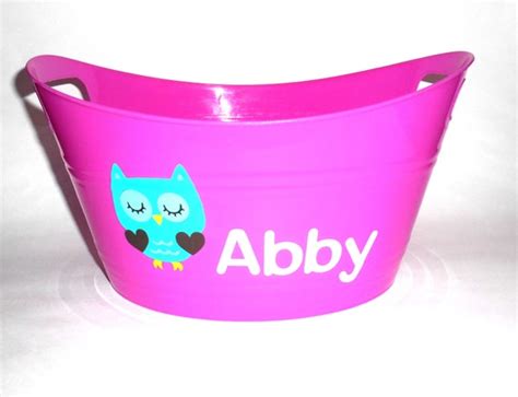 Personalized Childrens Plastic Tub For By Anniescraftcorner