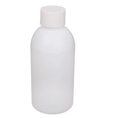 Unique Bargains Graduated 250ml Plastic Bottle Hdpe White Watertight