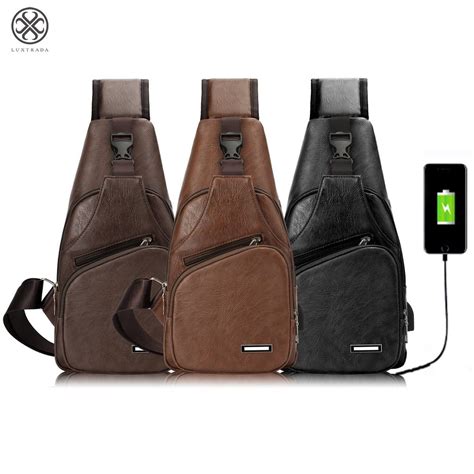 Luxtrada Sling Backpack Anti Theft Leather Bag One Strap Crossbody