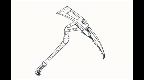 Fortnite Pickaxe Chill Axe Quick Simple Drawing Fortnite Drawing
