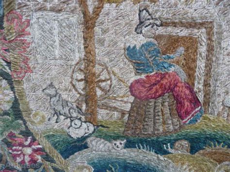 Antiques Atlas A Welsh Folk Art Chenille Woolwork