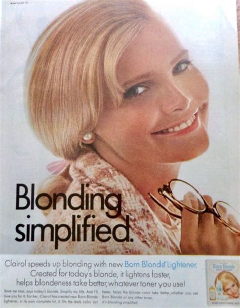 1967 Clairol Born Blonde Lightener Clairol Self Design Speed Up Lightening Toner More Fun