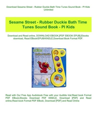 Download Sesame Street Rubber Duckie Bath Time Tunes Sound Book Pi