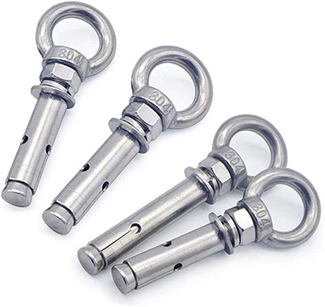 4pcs expansion bolt with ring m8 x 100mm lifreer 304 stainless steel wall expansion anchor eye