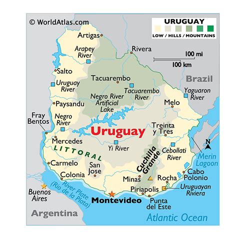 Mapas De Uruguay Atlas Del Mundo