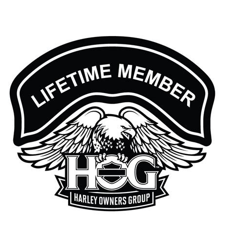 Harley Davidson Hog Lifetime Member Sticker