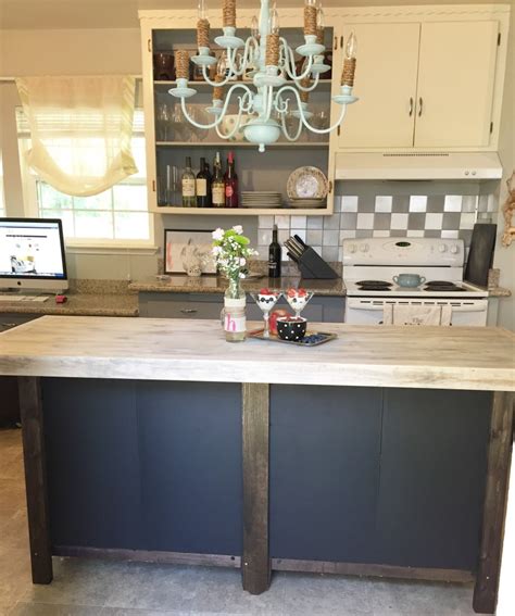 Is your kitchen in need of an overhaul? DIY Kitchen Island from Bookcases - JLM Designs