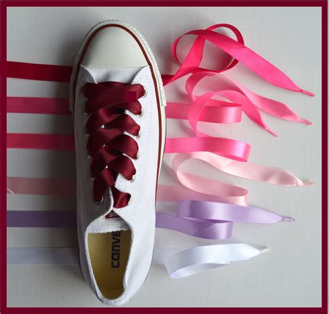 Satin Ribbon Shoe Laces For Converse Trainersboots Shoes