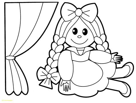 Baby Doll Coloring Page at GetDrawings | Free download