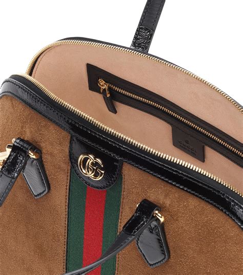 Gucci Ophidia Medium Suede Shoulder Bag In Brown Lyst