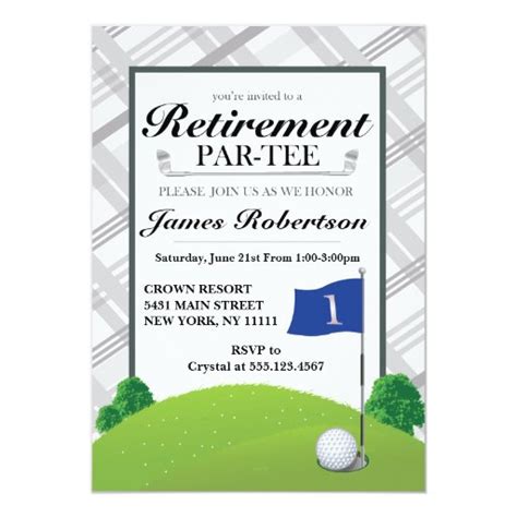 Golf Retirement Party Invitations Zazzle