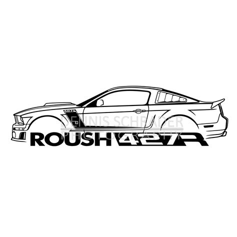 Car Svg Eps Png  07 Ford Mustang Roush 427r Svg Etsy