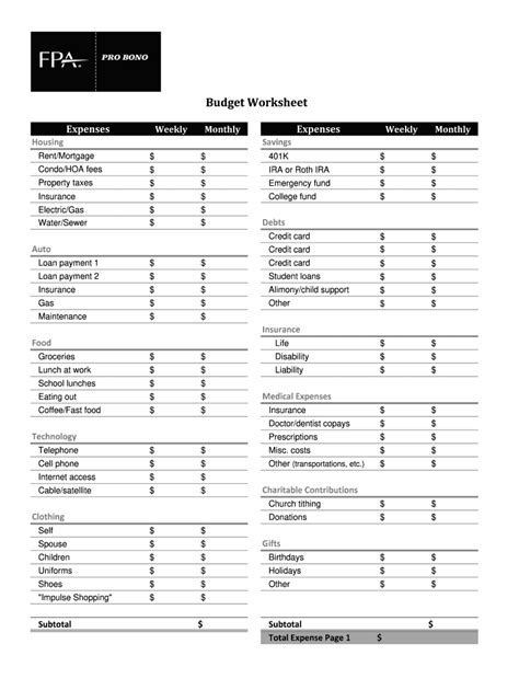 financial planning worksheet fill out and sign online dochub