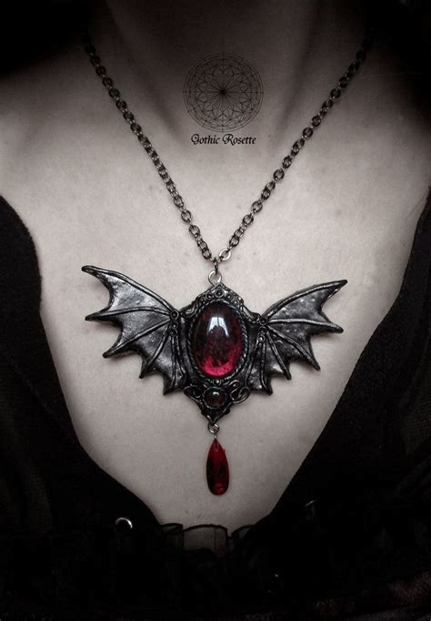 Vampire Goth Jewelry Gothic Jewelry Vampire Necklace Bat Etsy