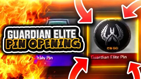 Guardian Elite Pin Opening Cs Go Collectible Pin Capsule Unboxing