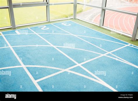 Indoor Running Track Stock Photo Alamy