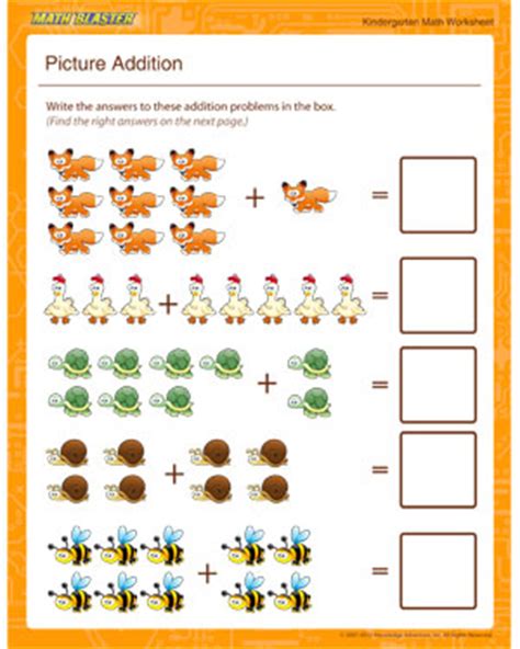 addition worksheets preschool preschool  kindergarten fall math