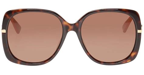 Gucci Bee Motif Sunglasses In Brown Lyst