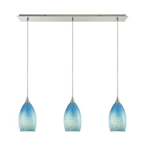 Elk Lighting 105103lp Sky Earth 3 Light Pendant In Satin Nickel And